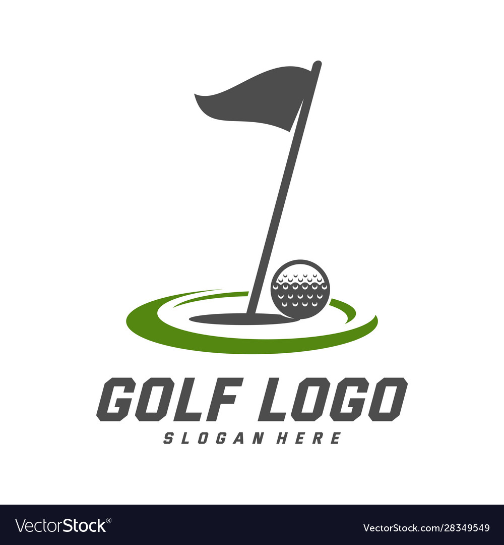 Golf Logo Template - Green & White