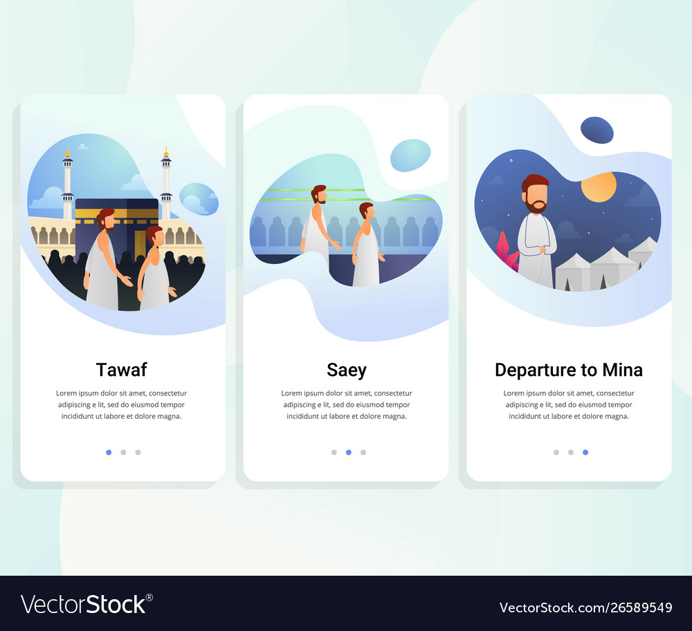 Hajj guide step user interface kit