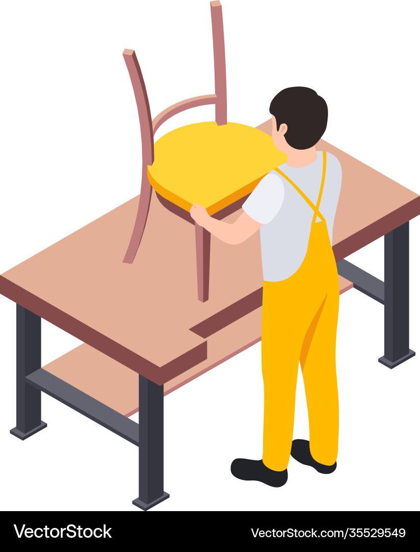 Handcraft furniture production Royalty Free Vector Image