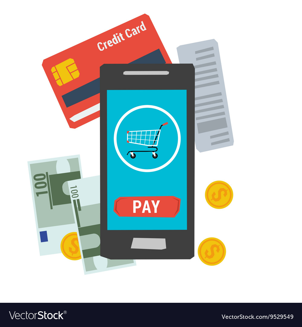 Download Icon easy online mobile payment Royalty Free Vector Image