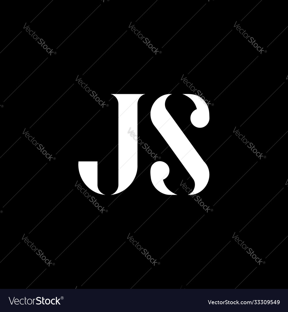 Js j s letter logo design initial Royalty Free Vector Image