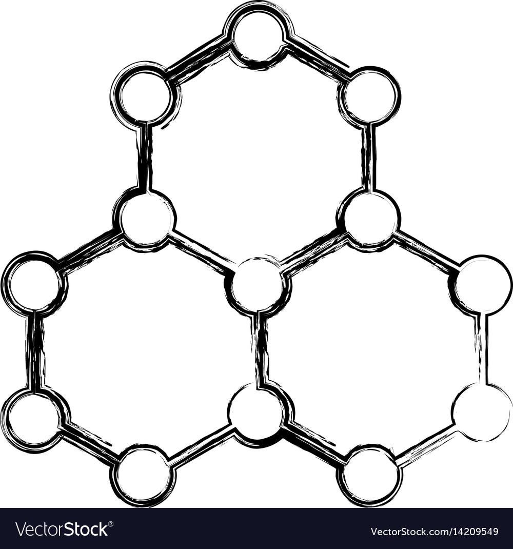 Molecular structure isolated icon