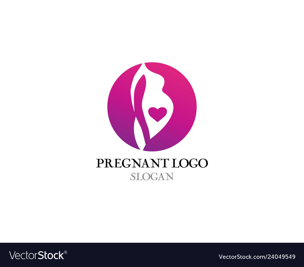 Pregnant logo template icon Royalty Free Vector Image