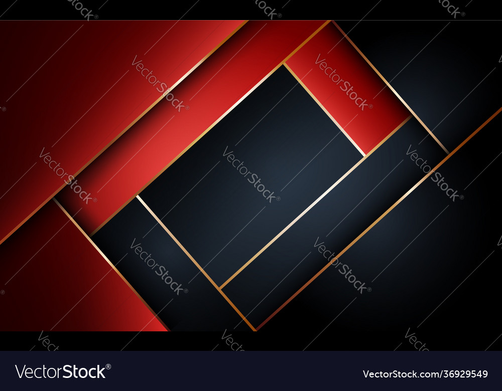 Red and black abstract layer geometric background