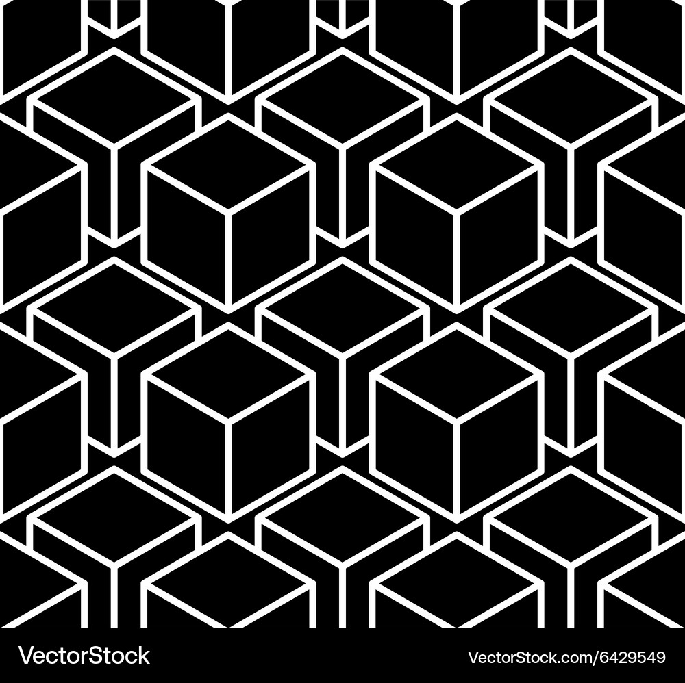 Regular contrast endless pattern with intertwine Vector Image