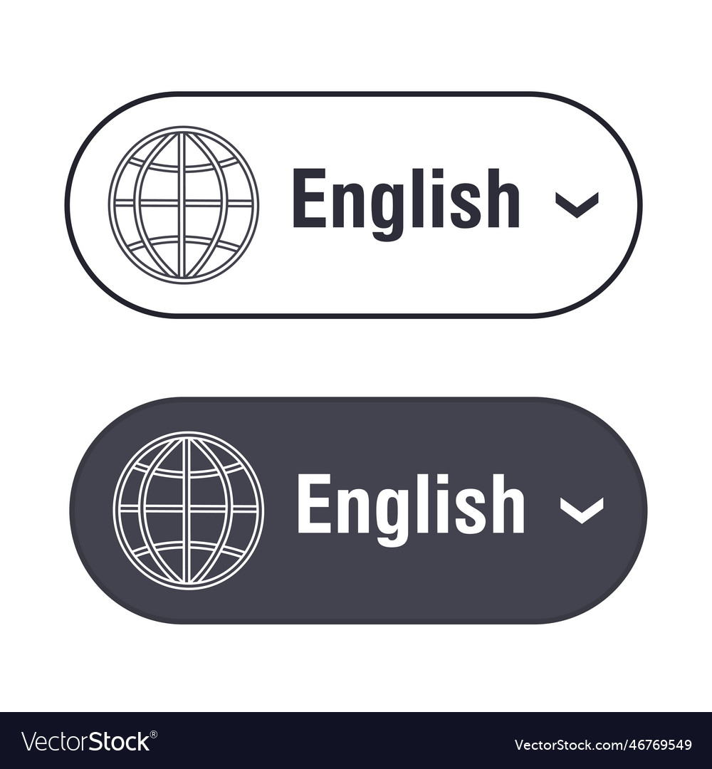 Translate icon change language button vector image Translate icon change language button