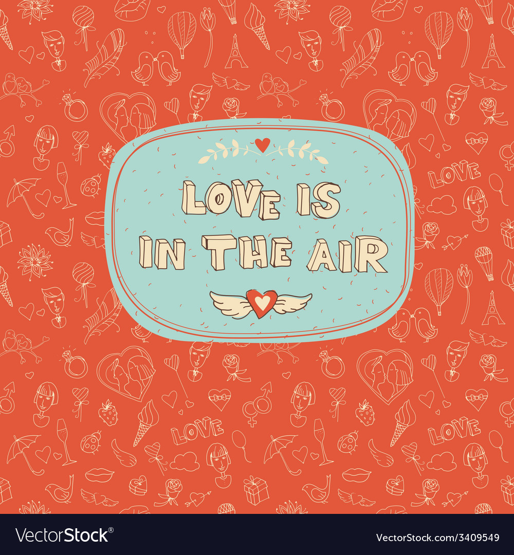 Valentines day seamless pattern with place