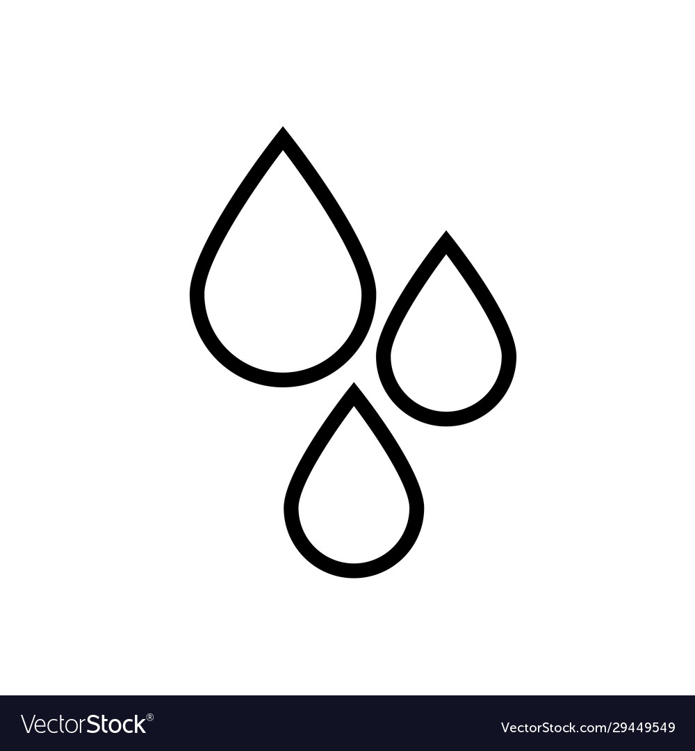 Water drops line style icon Royalty Free Vector Image