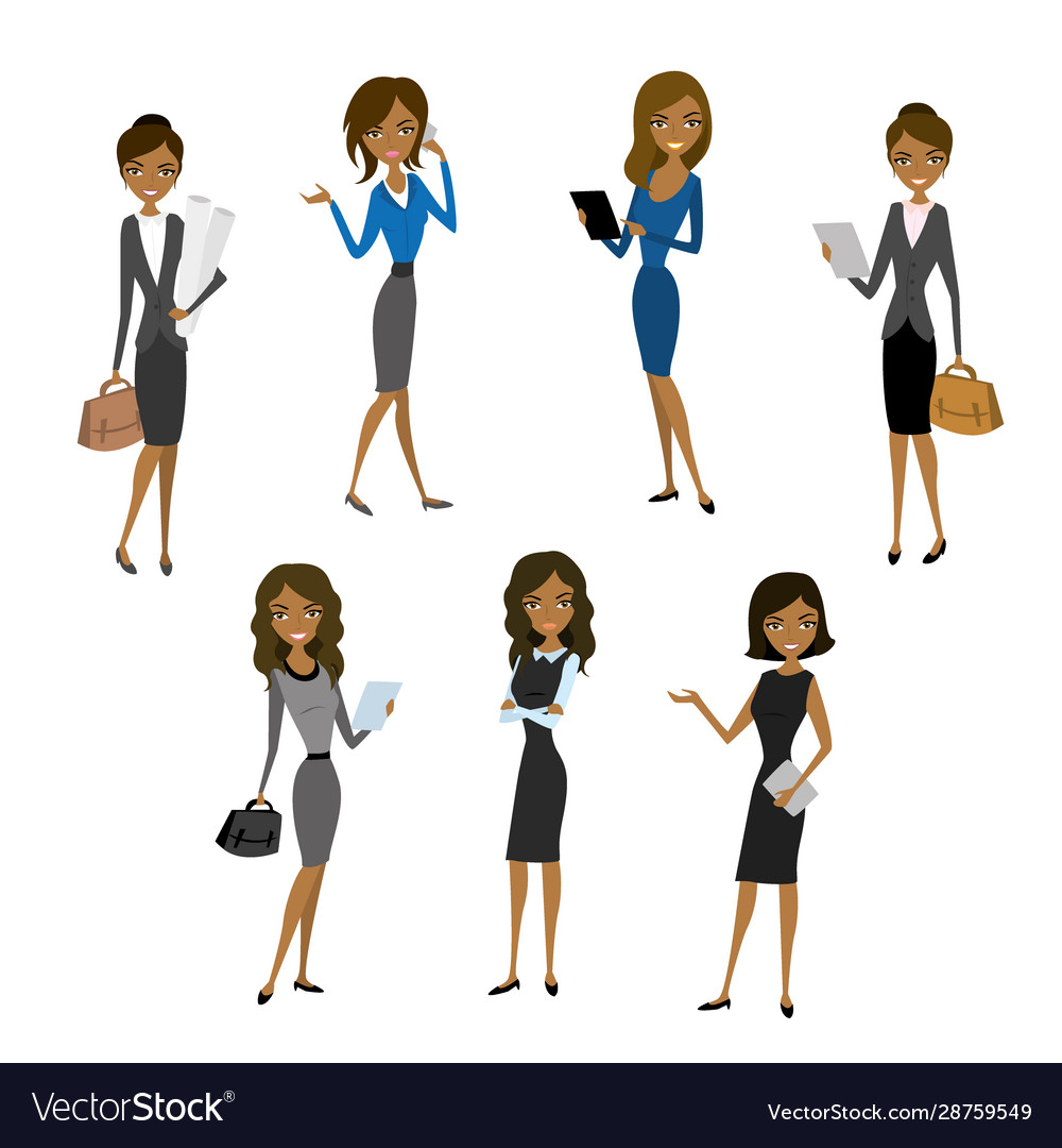 Women in office clothes Royalty Free Vector Image