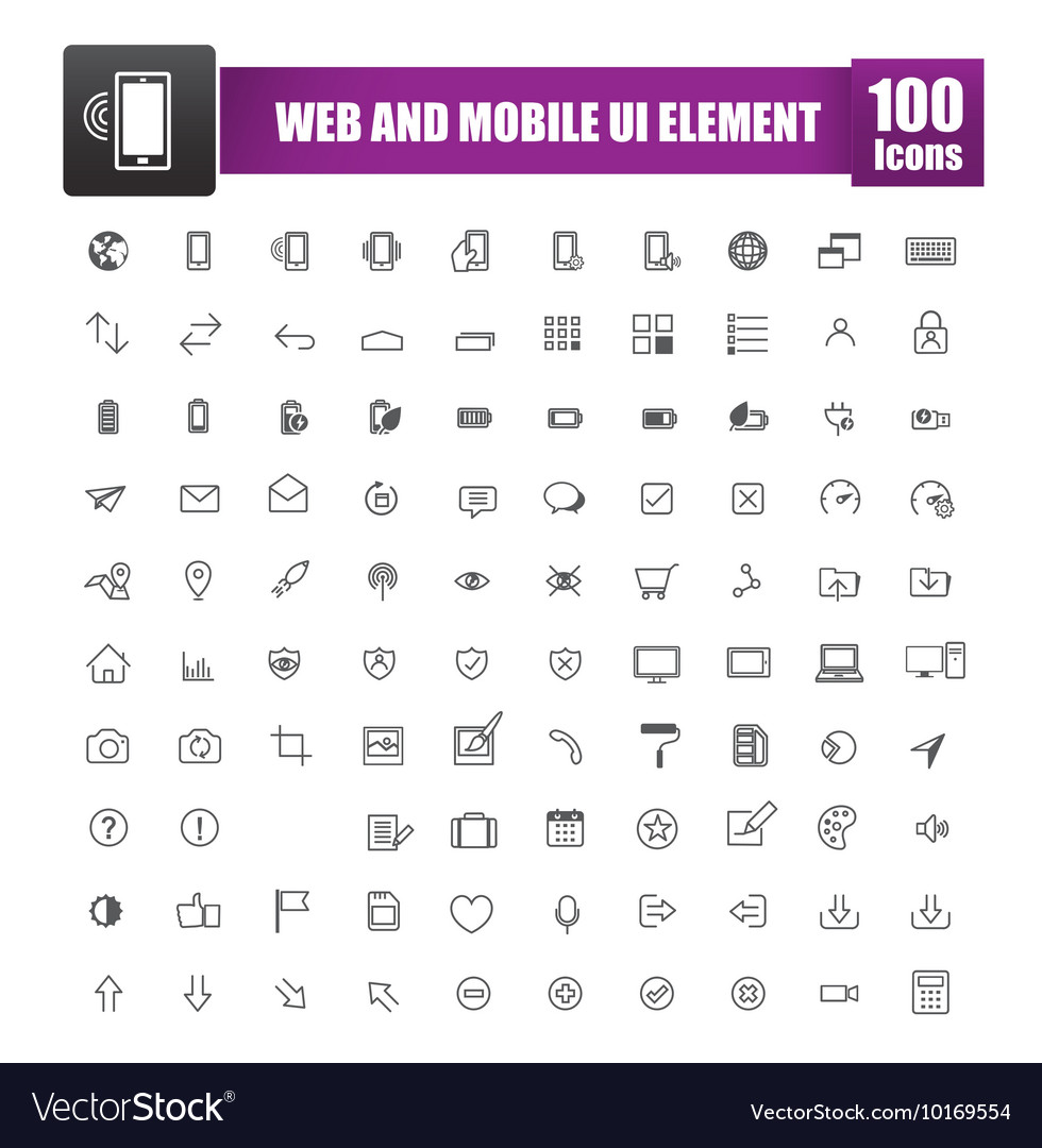 100 Smart Phone UI Icons