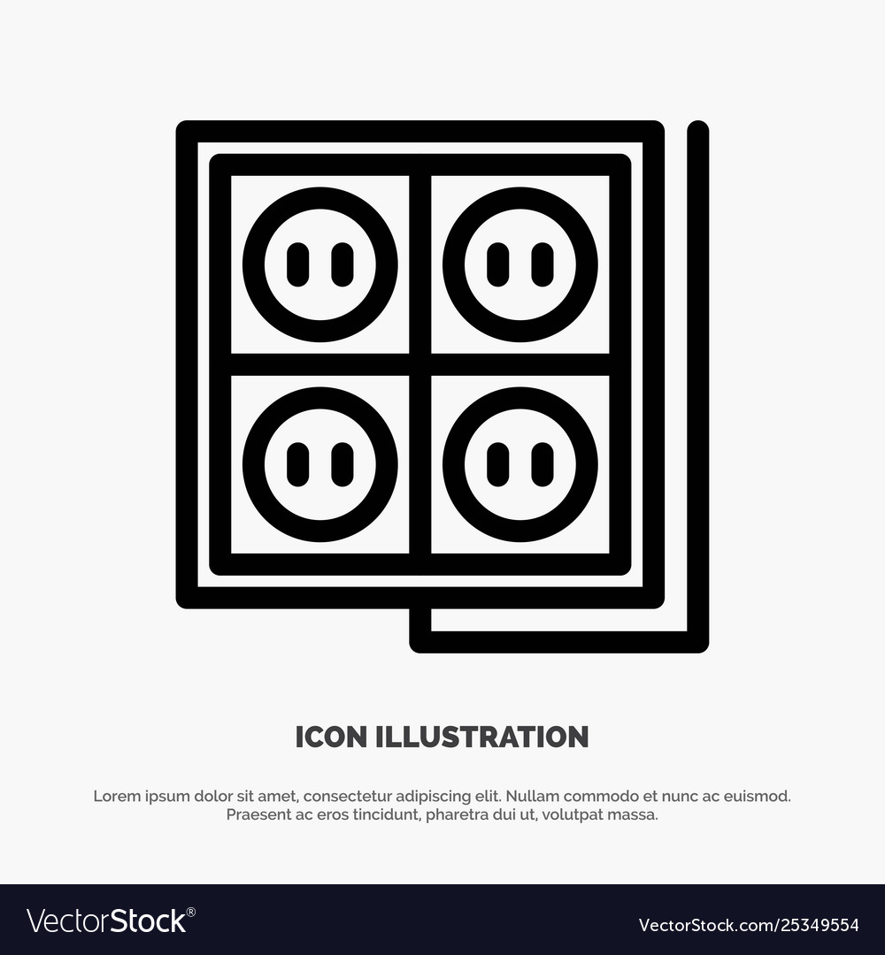 Building construction plug socket tool line icon Vector Image Building construction plug socket tool line icon