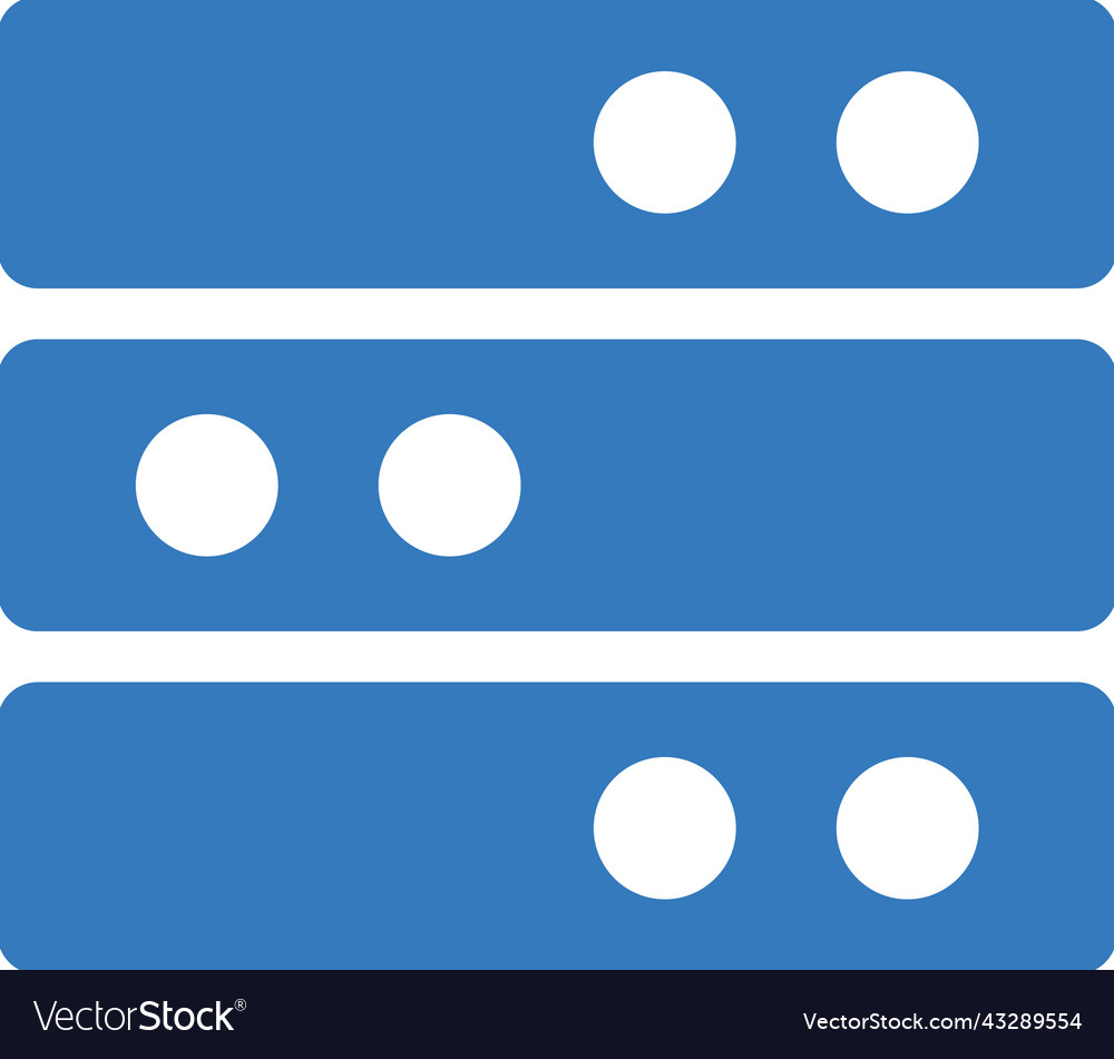 Center data hosting server icon blue color design