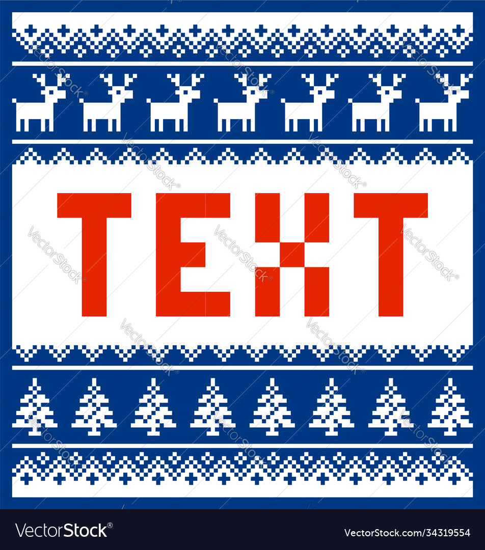 Christmas Pixel Pattern Template