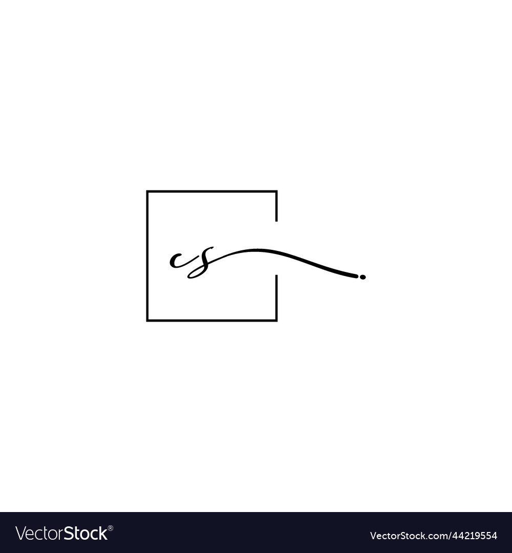 Cs signature square logo initial concept