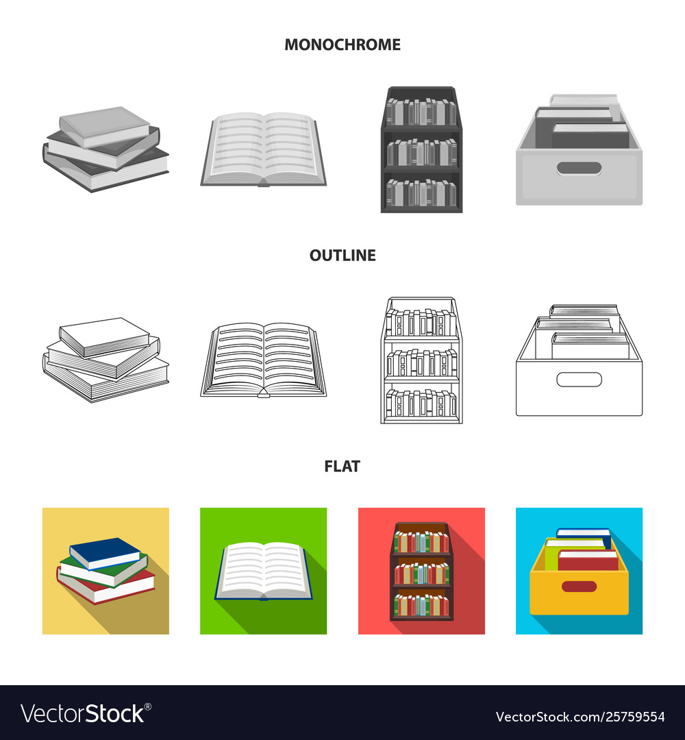 Library and textbook symbol