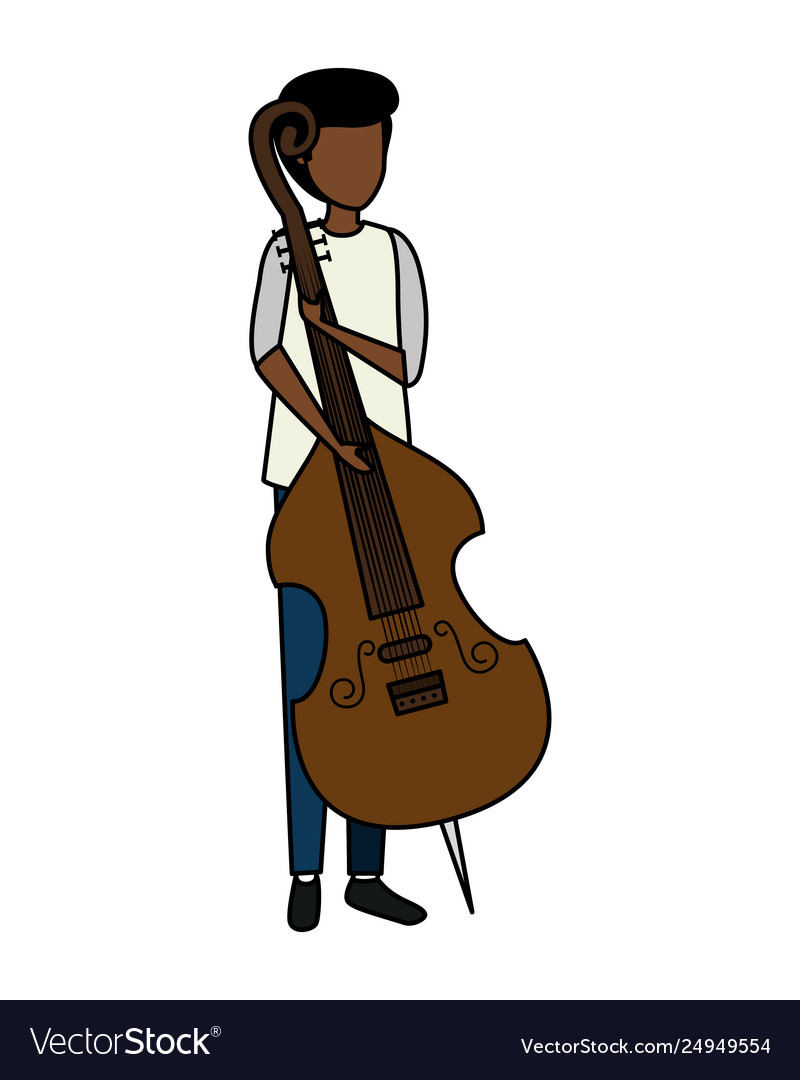 Man playing cello character