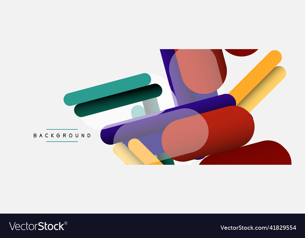 Overlapping round shapes and lines background vector image Overlapping round shapes and lines background