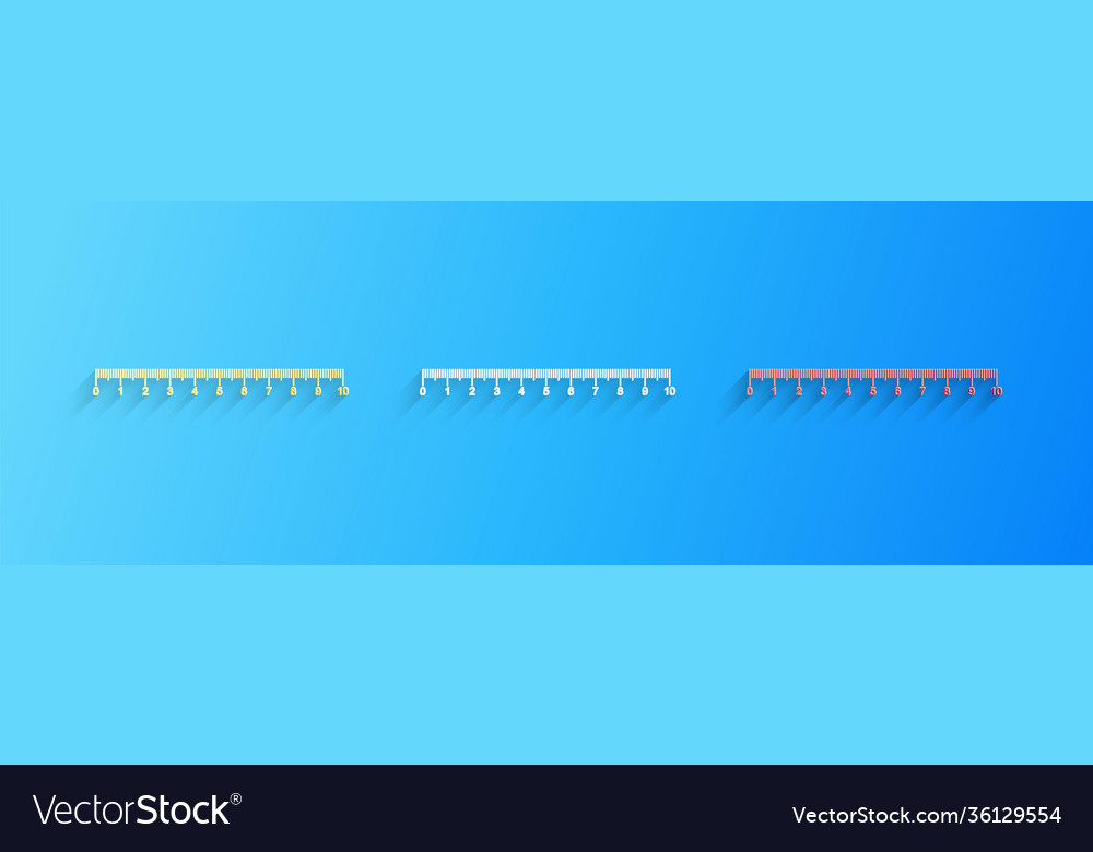 Paper cut measuring scale markup for rulers icon vector image Paper cut measuring scale markup for rulers icon