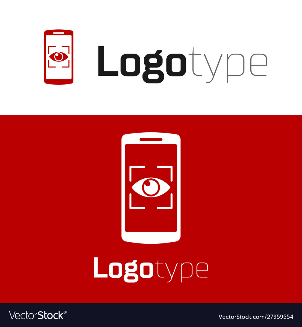 Red Mobile Scan Icon - Security & Biometrics