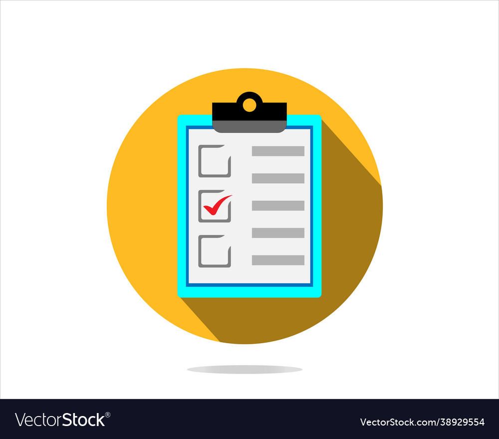 Simple check list Royalty Free Vector Image - VectorStock