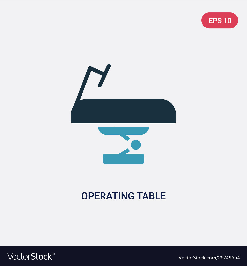 Two color operating table icon from technology vector image Two color operating table icon from technology