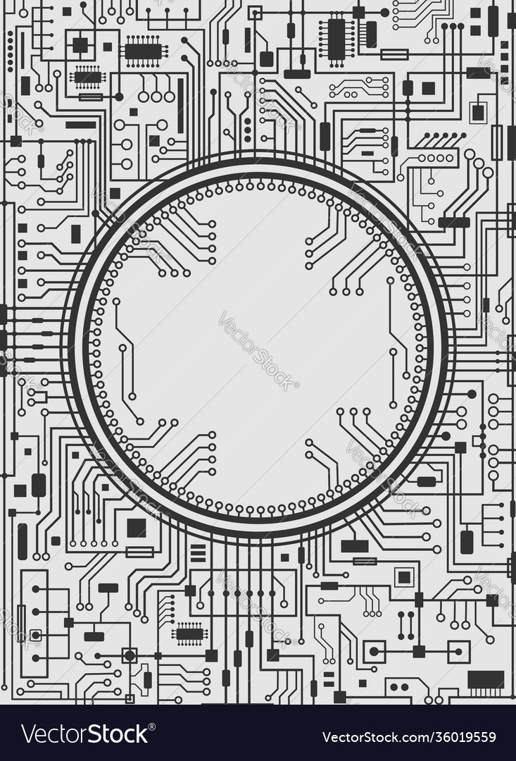 Abstract Computer Circuit Board