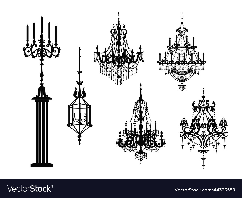Crystal lamp lights cet Vector Image Crystal lamp lights cet