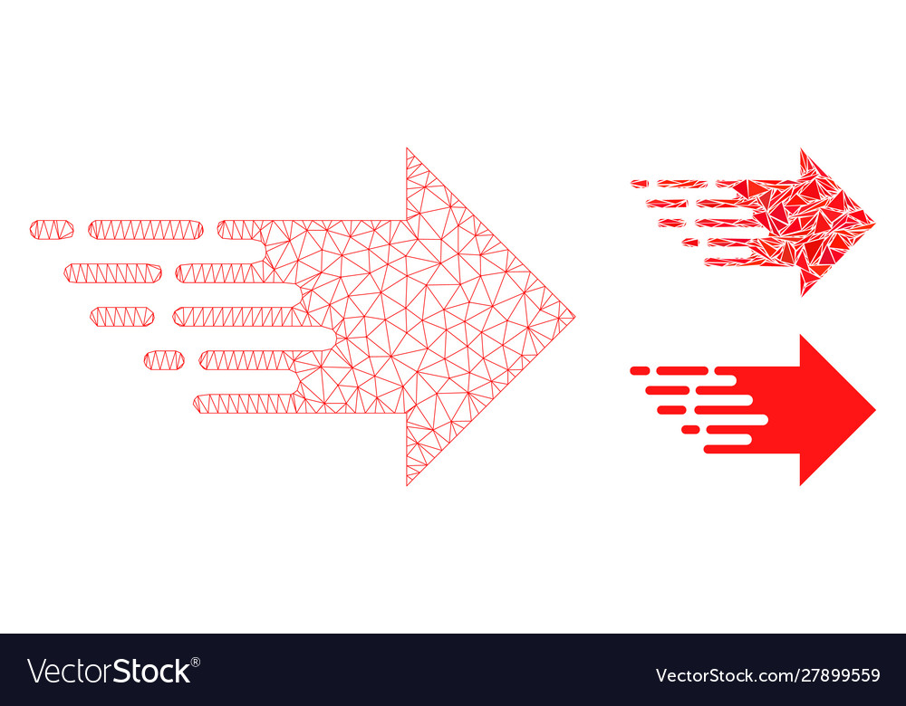 Express right movement mesh network model vector image Express right movement mesh network model