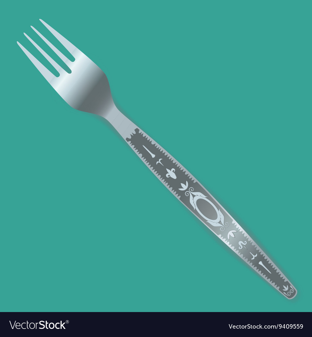 Fork with ornamental pattern