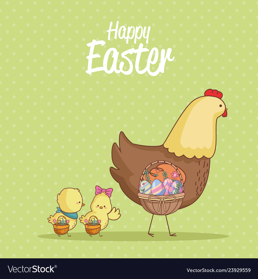 Happy easter day card Royalty Free Vector Image