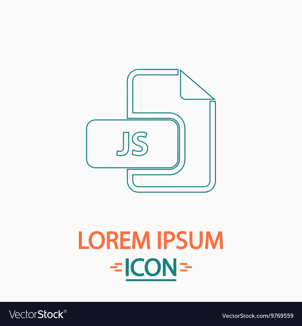 Js computer symbol vector image Js computer symbol
