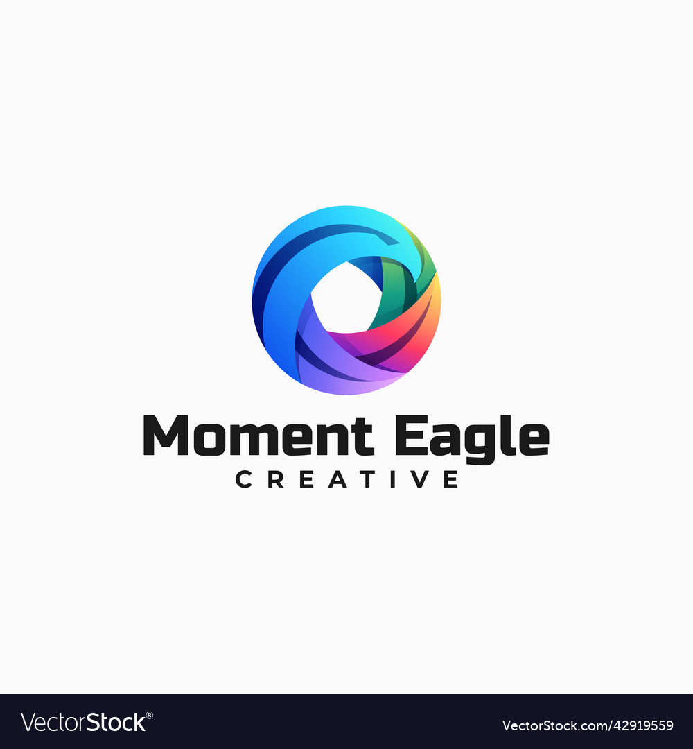 Logo eagle gradient colorful style