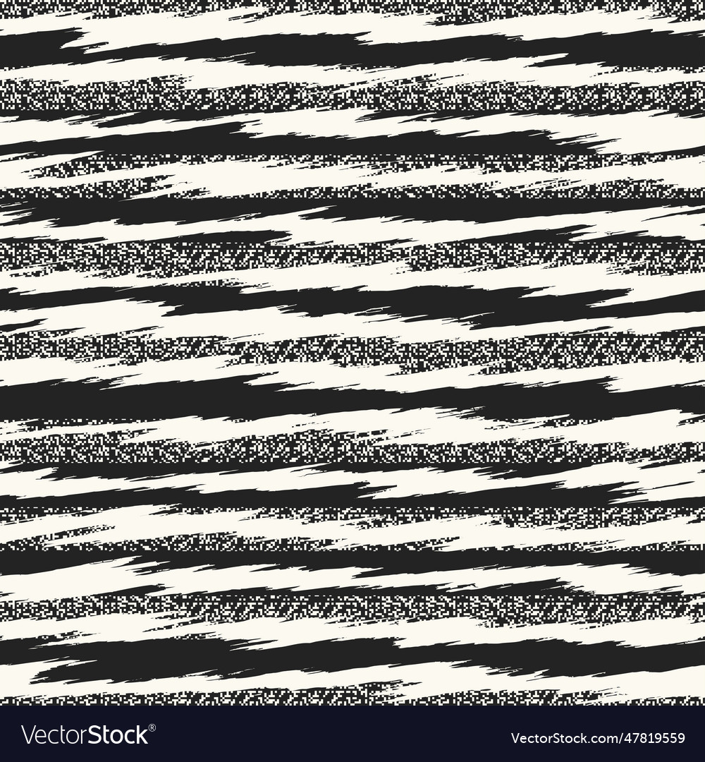 Monochrome glitch effect textured striped pattern