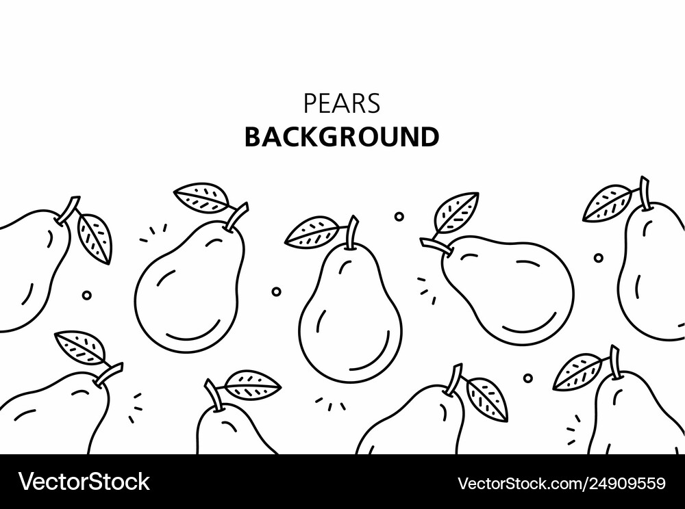 Pears background Royalty Free Vector Image - VectorStock