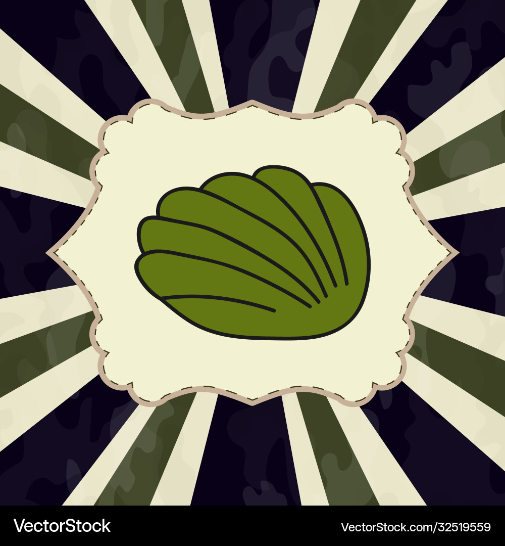 Scallop seashell Royalty Free Vector Image - VectorStock