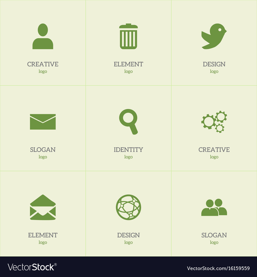 Set of 9 editable network icons includes symbols