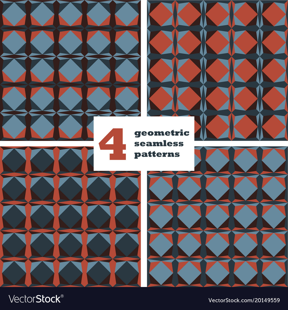 Set of geometric seamless pattern abstract