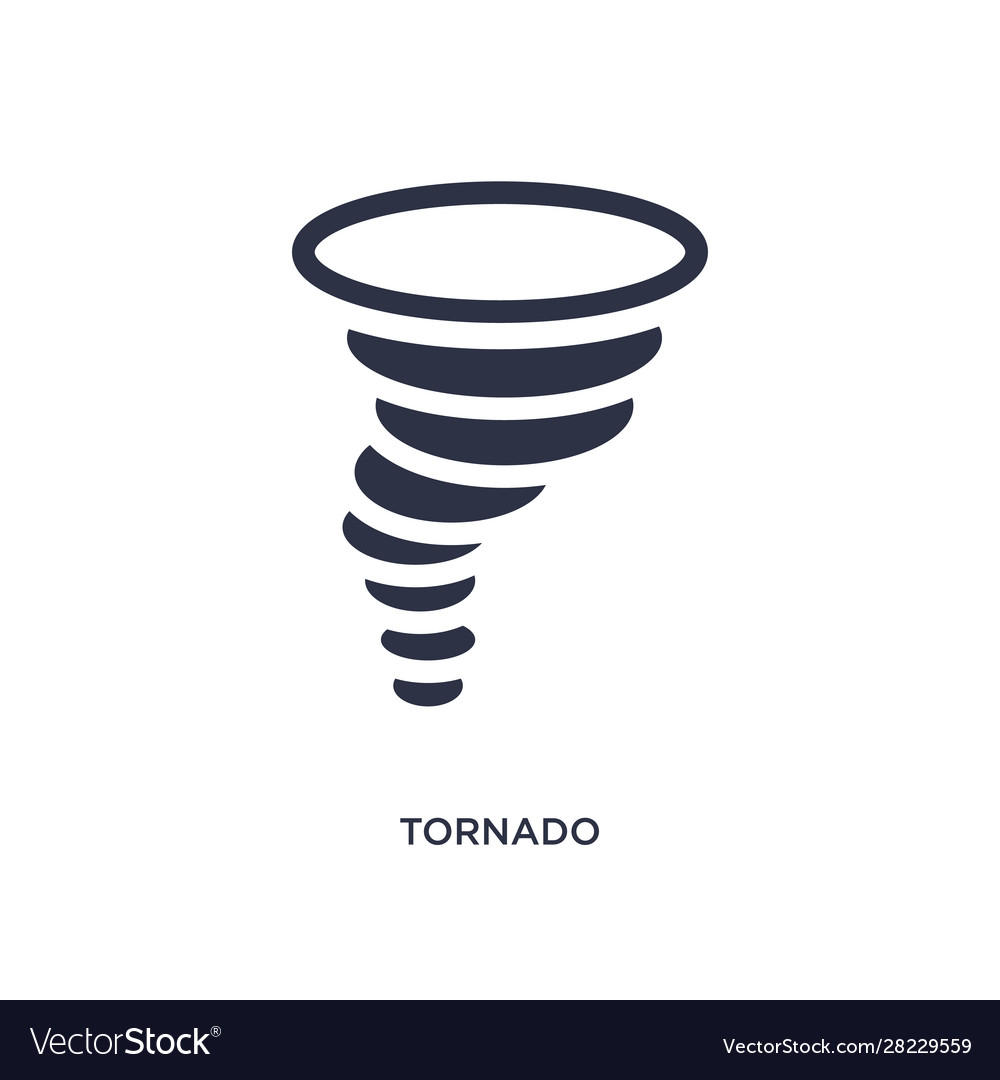 Tornado icon on white background simple element vector image Tornado icon on white background simple element