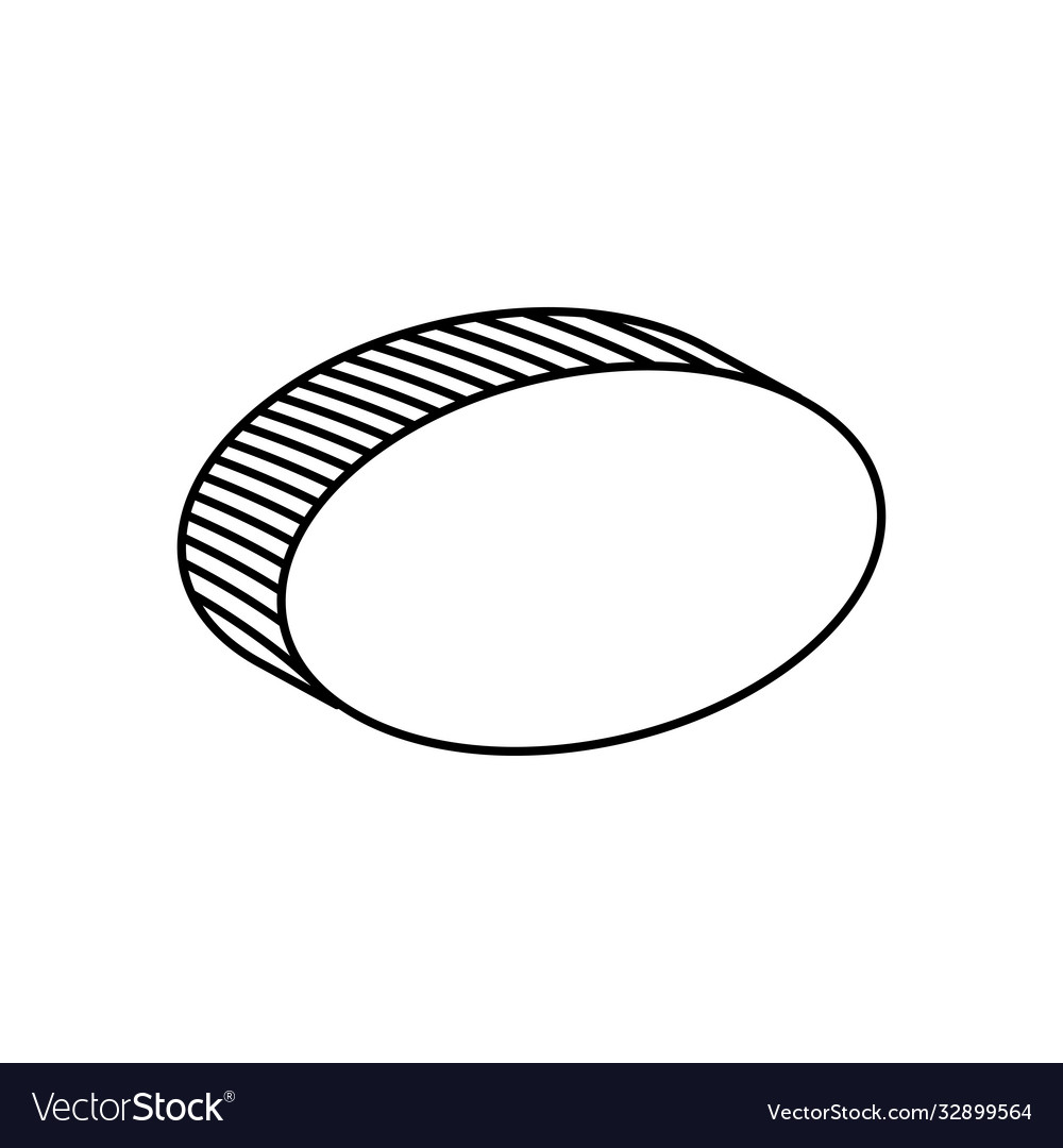 3d ellipse shape icon line style