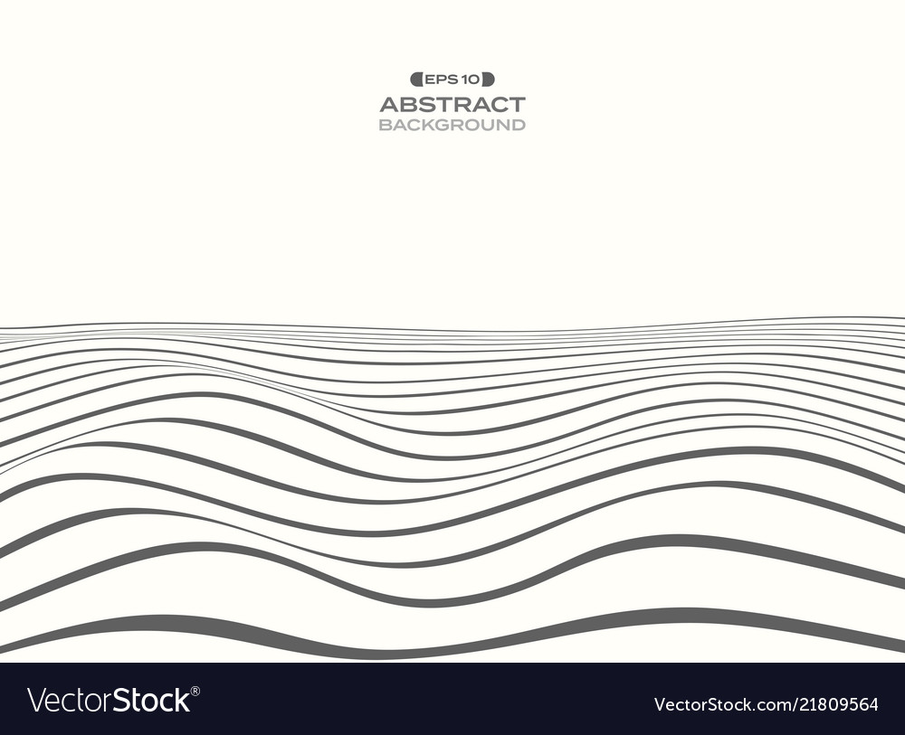 Abstract gray stripe lines pattern water wave Vector Image