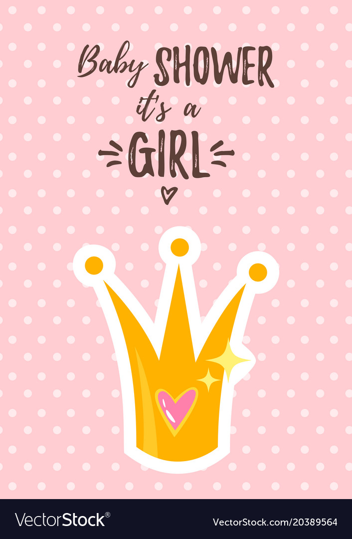 Baby girl shower invitation