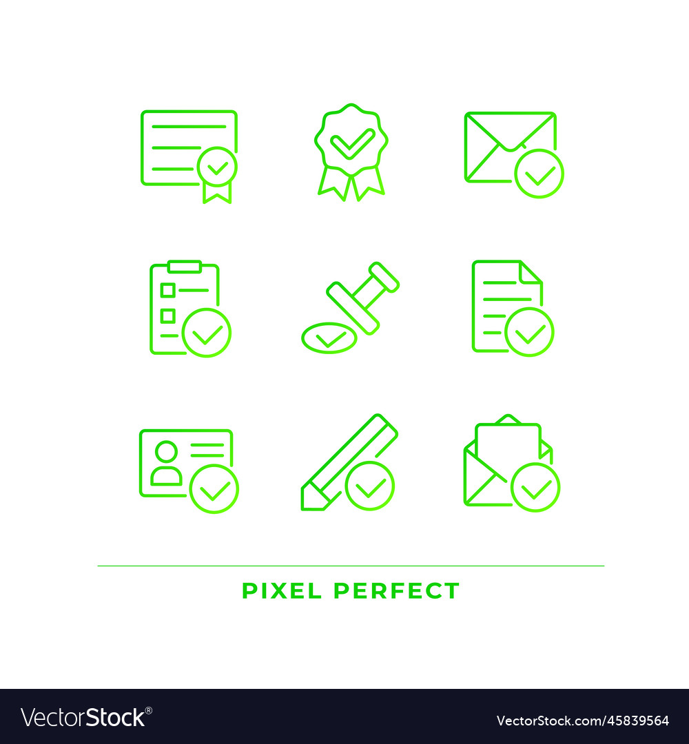 Checkmarks in business pixel perfect gradient