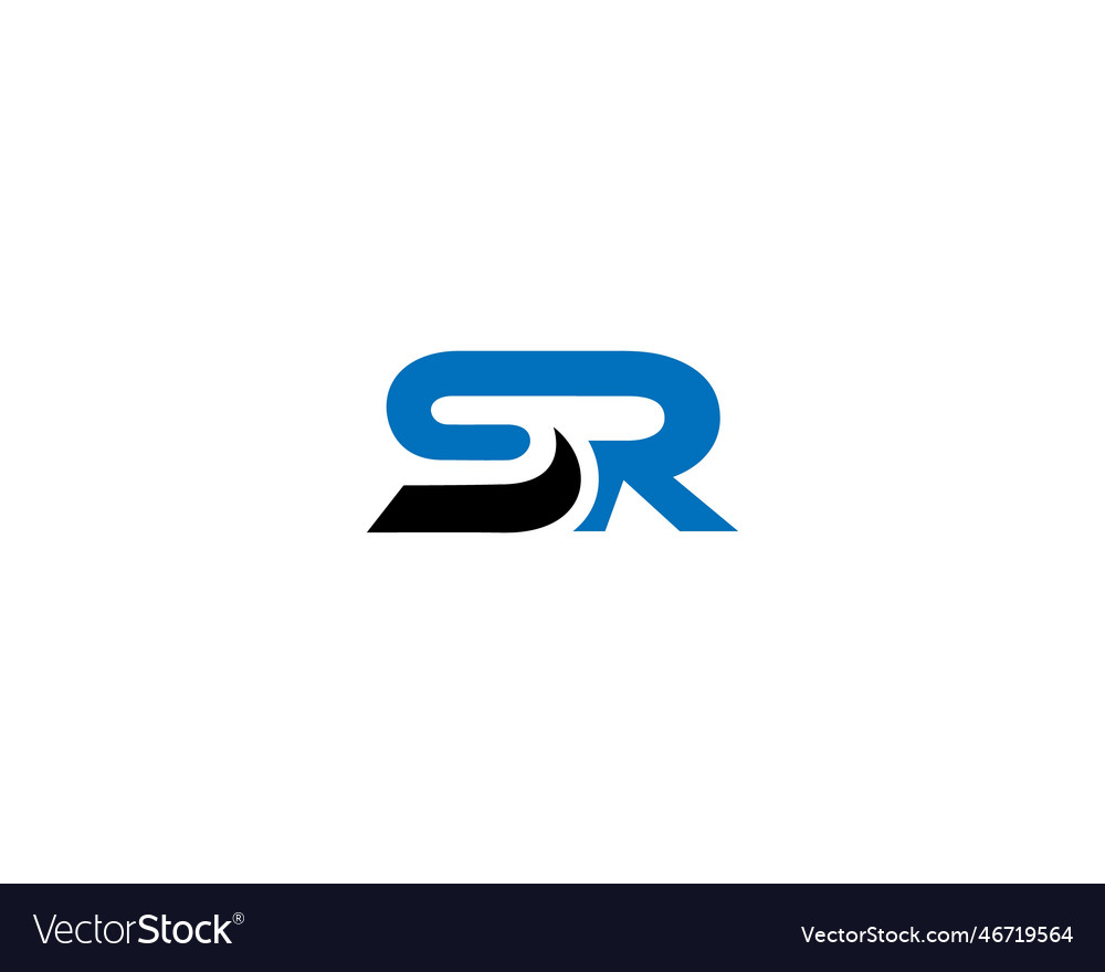 Creative trendy sr letter abstract logo