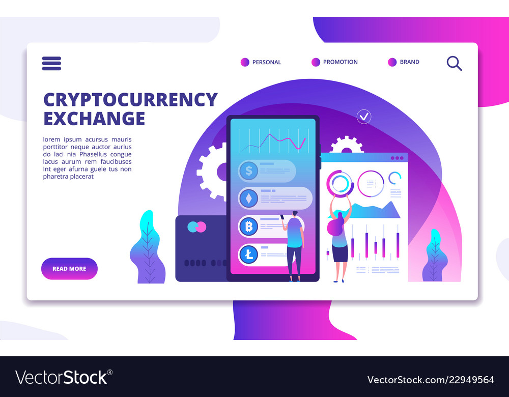 crypto exchange landing page