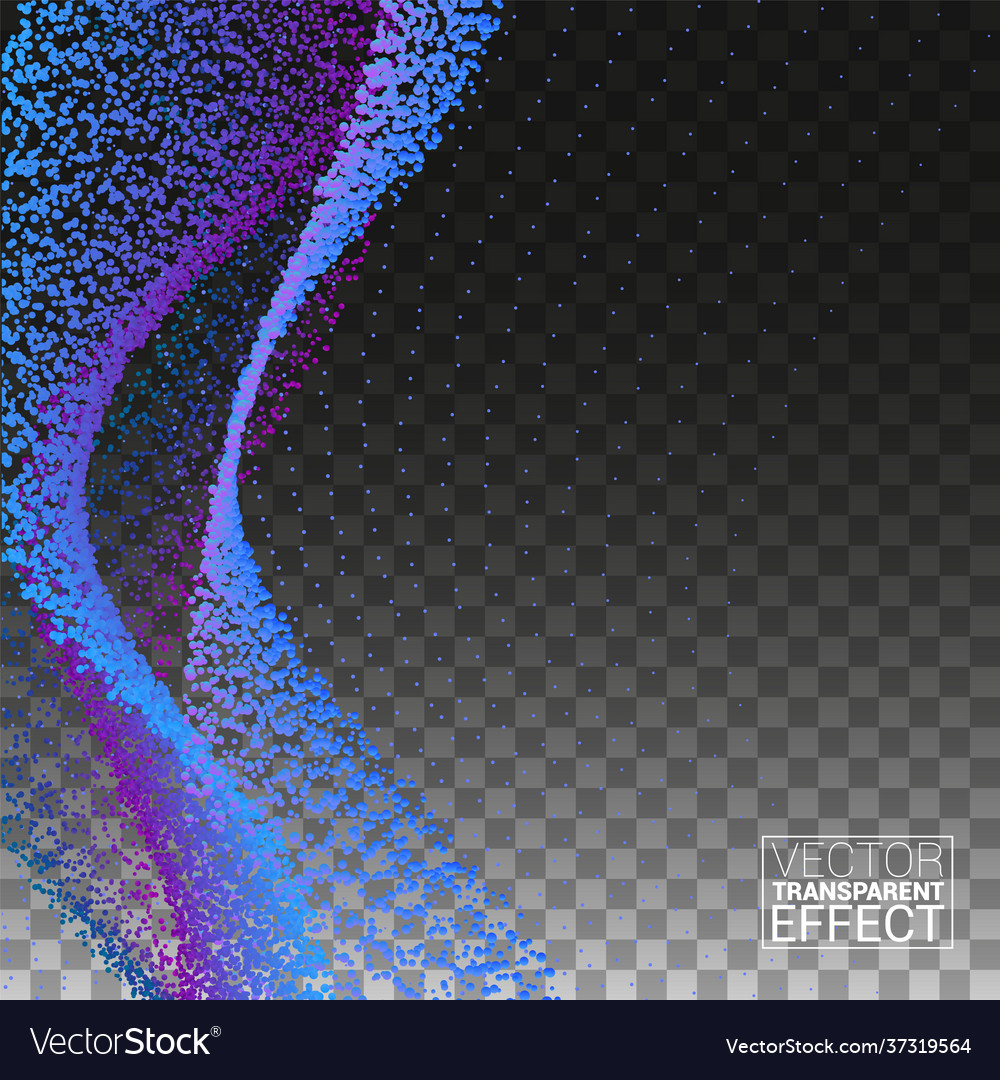 Dynamic particles sound wave flowing over lights vector image Dynamic particles sound wave flowing over lights