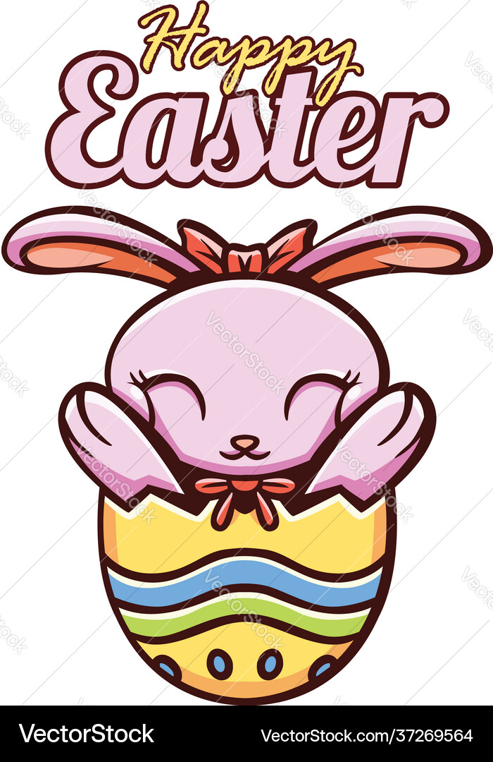 Easter eggs bunny Royalty Free Vector Image - VectorStock