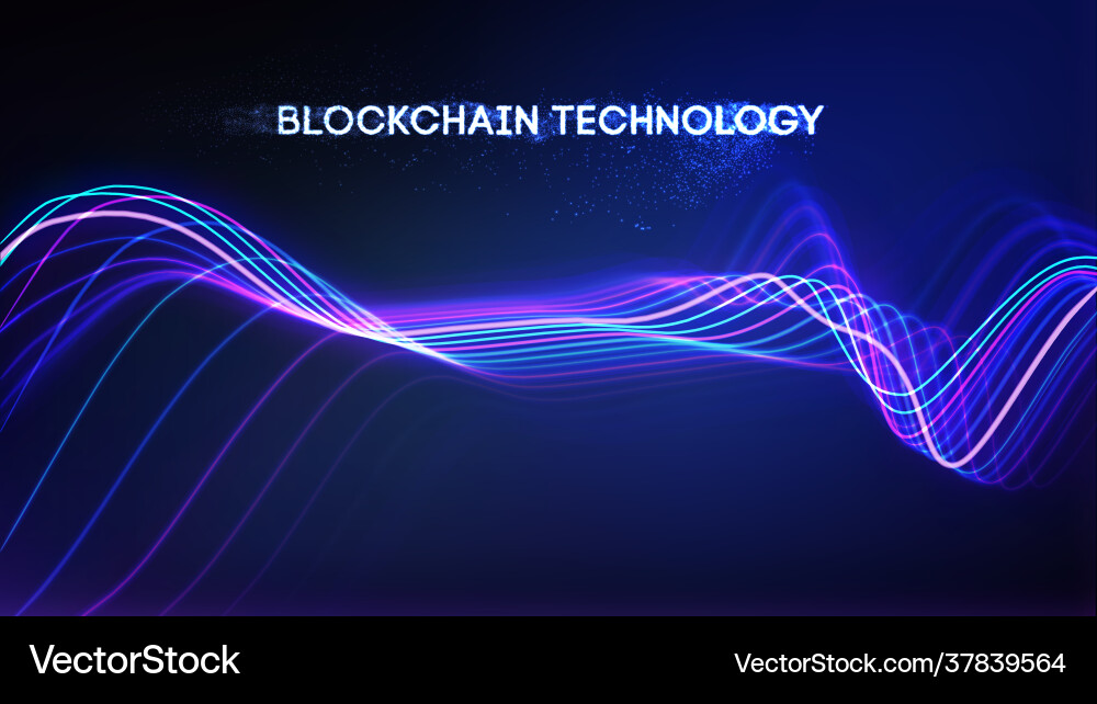 Eps 10 blockchain technology background Royalty Free Vector