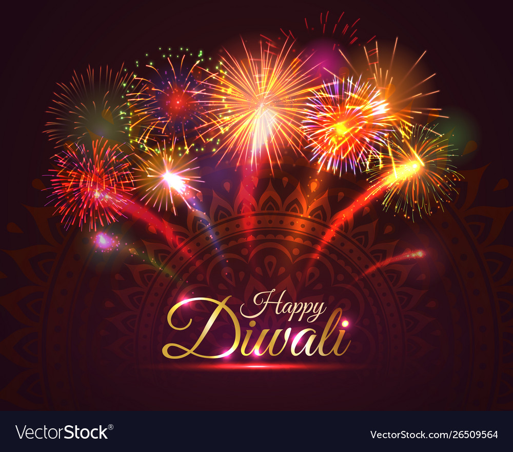 Happy diwali greeting card design Royalty Free Vector Image