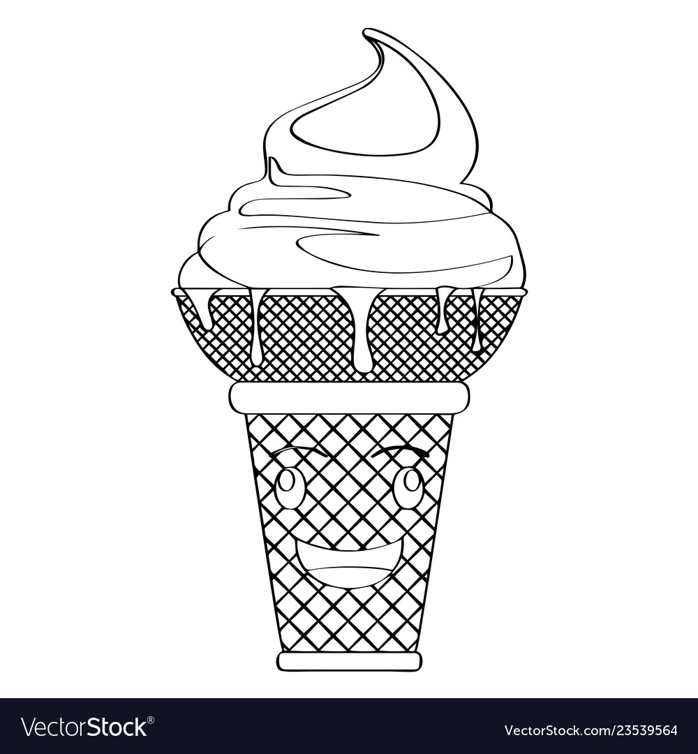 Happy ice cream cone