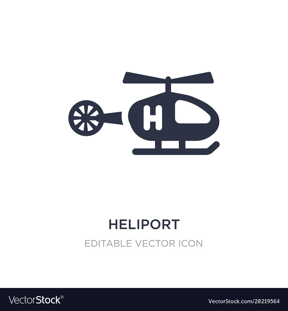 Heliport icon on white background simple element vector image Heliport icon on white background simple element